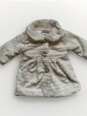Little Lass Baby Faux Fur Coat & Dress Outfit | Size: 0 - 3M